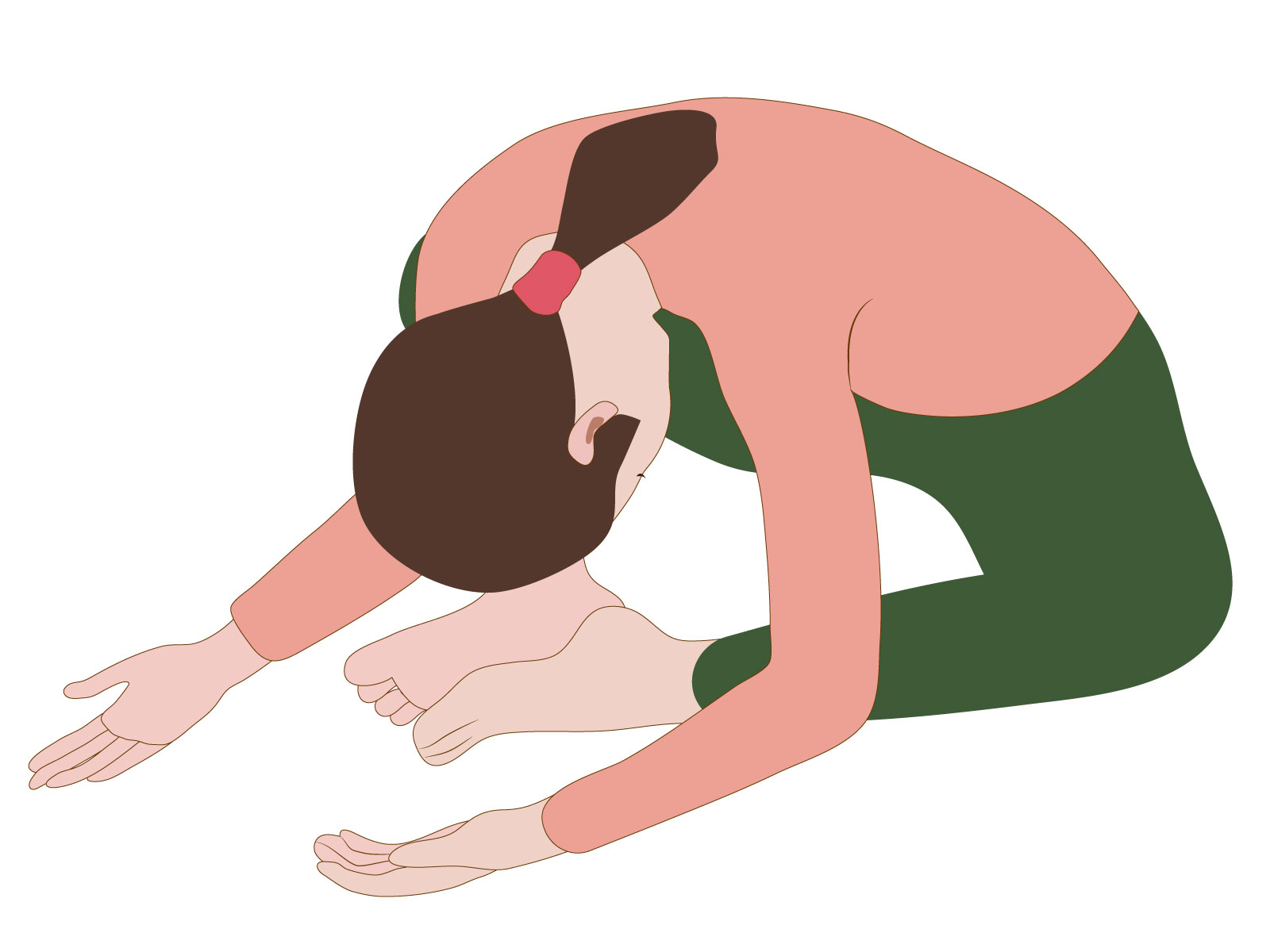 ヨガでバタフライのポーズをとるイラスト