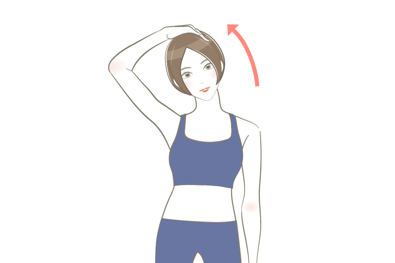 ヨガで赤ちゃんのポーズをとるイラスト